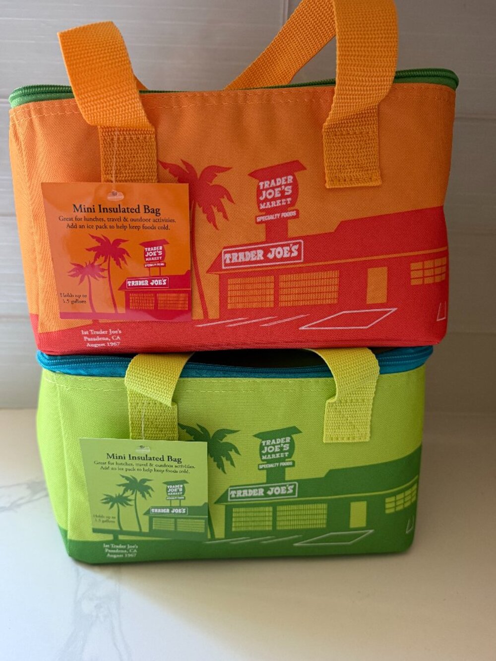 Trader Joe's 2026 SET of 2 - Limited Edition Summer Fun Mini Insulated Tote Bag